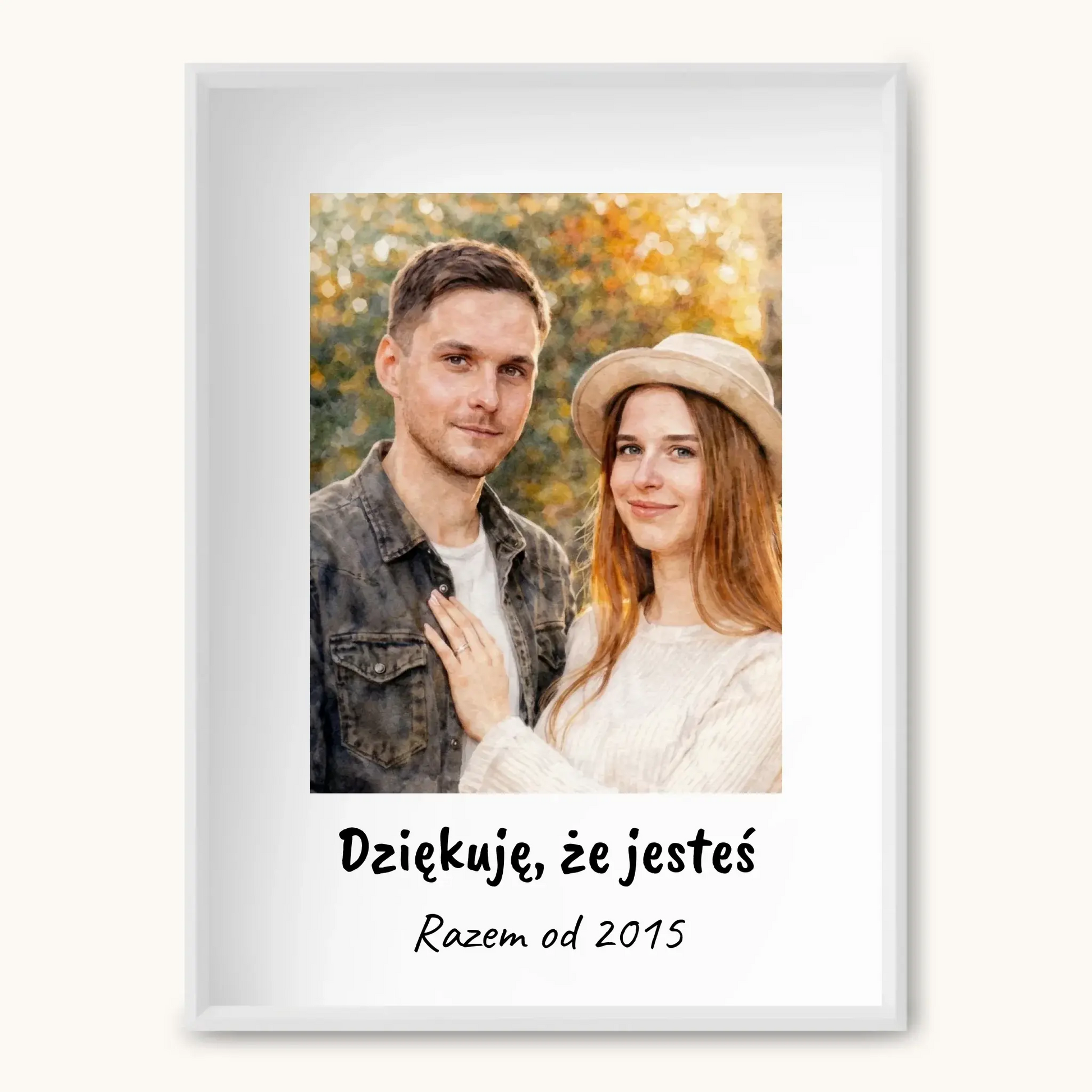 MALOWANY Z PODPISEM — personalizowany obraz AI ze zdjęcia w ramce, TaPanda.pl (zdjęcie 3)