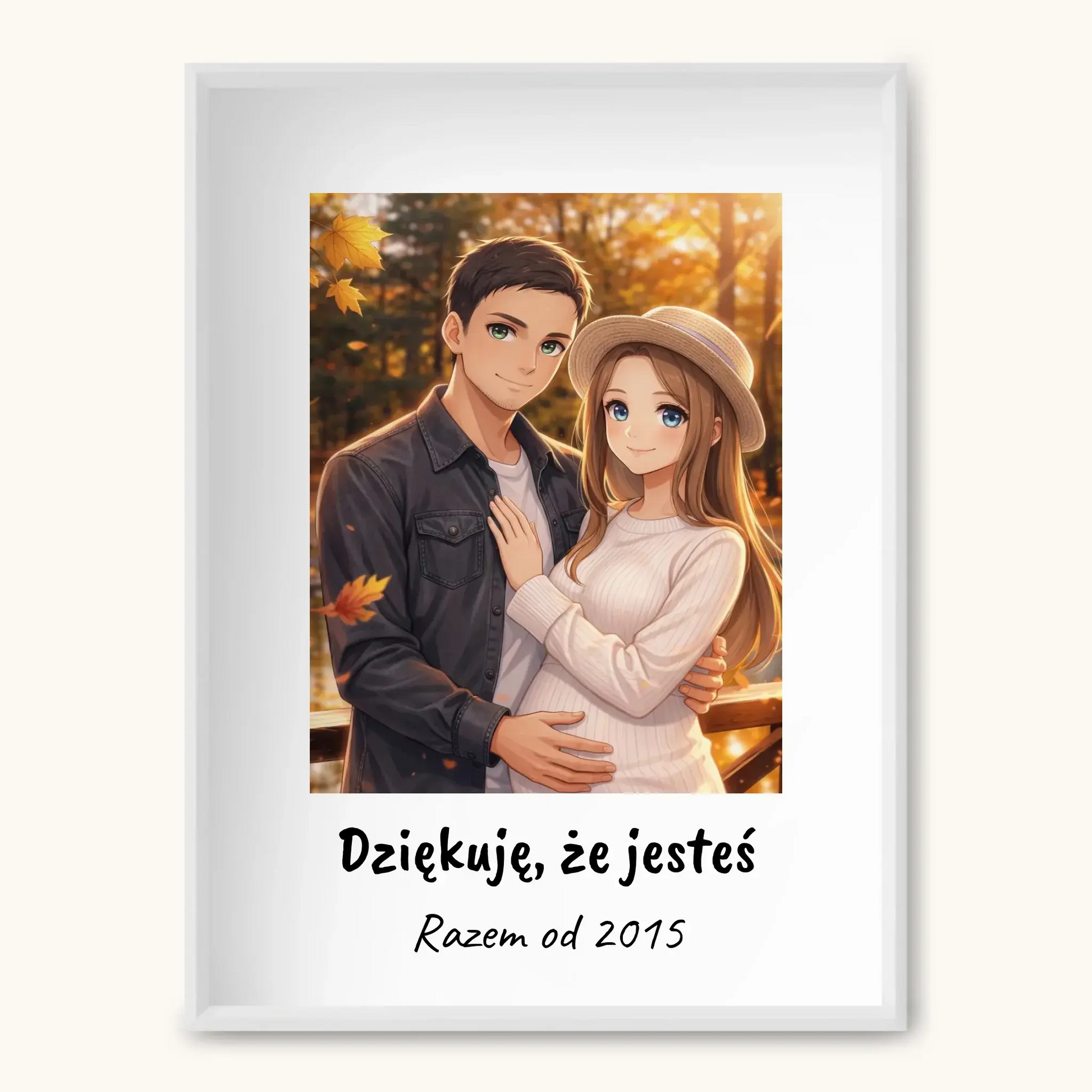 ANIME Z PODPISEM — personalizowany obraz AI ze zdjęcia w ramce, TaPanda.pl (zdjęcie 3)