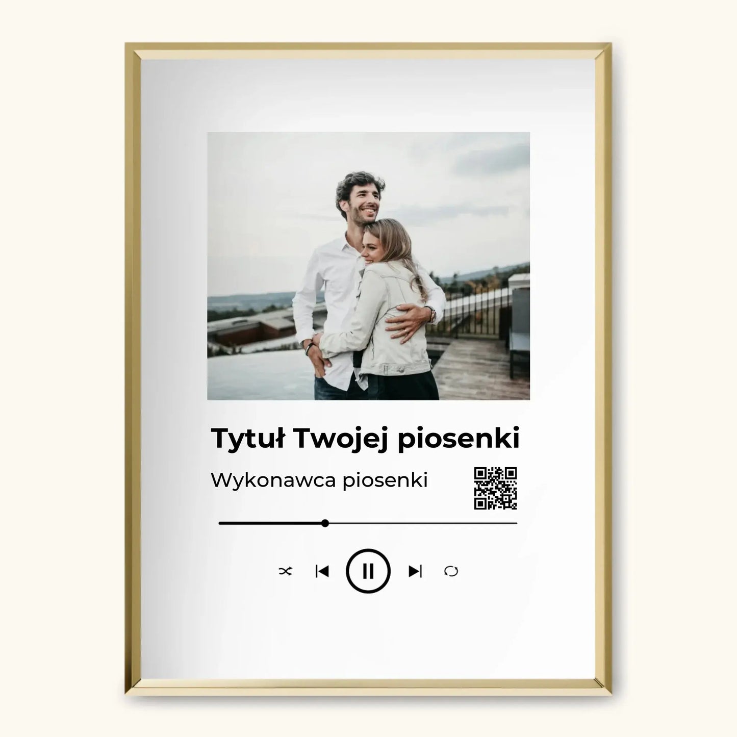 TAPANDA.PL RAMKA A3 GŁOWNE ZDJĘCIE ZŁOTA CIENKA RAMKA