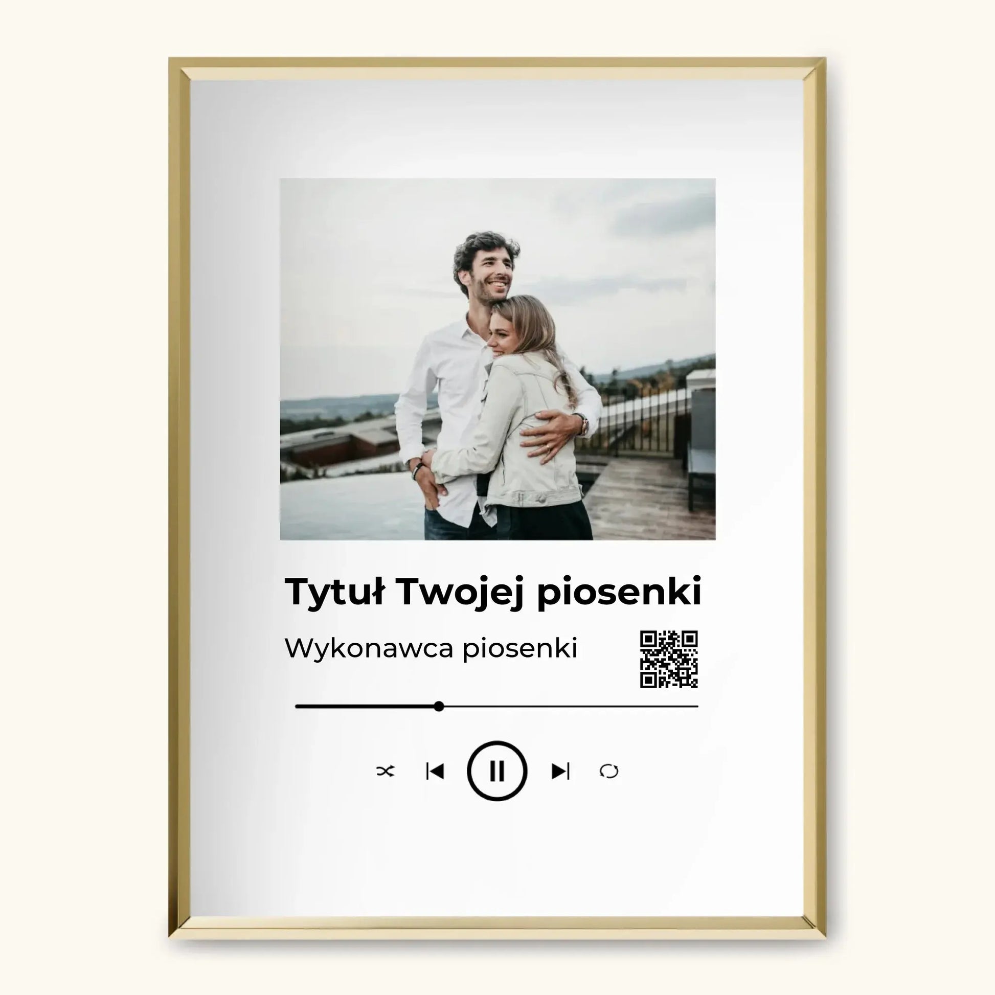 TAPANDA.PL RAMKA A3 GŁOWNE ZDJĘCIE ZŁOTA CIENKA RAMKA