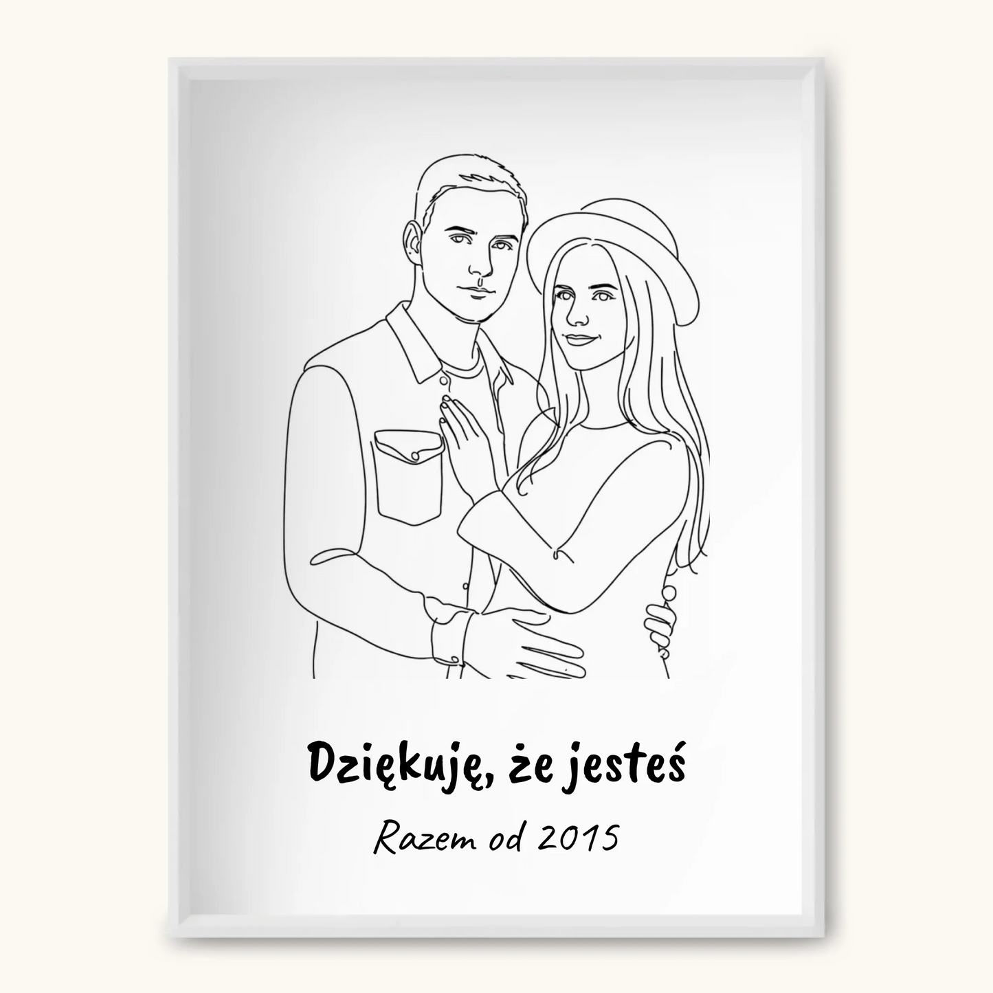 TAPANDA.PL RAMKA A3 GŁOWNE ZDJĘCIE BIAŁA CIENKA RAMKA