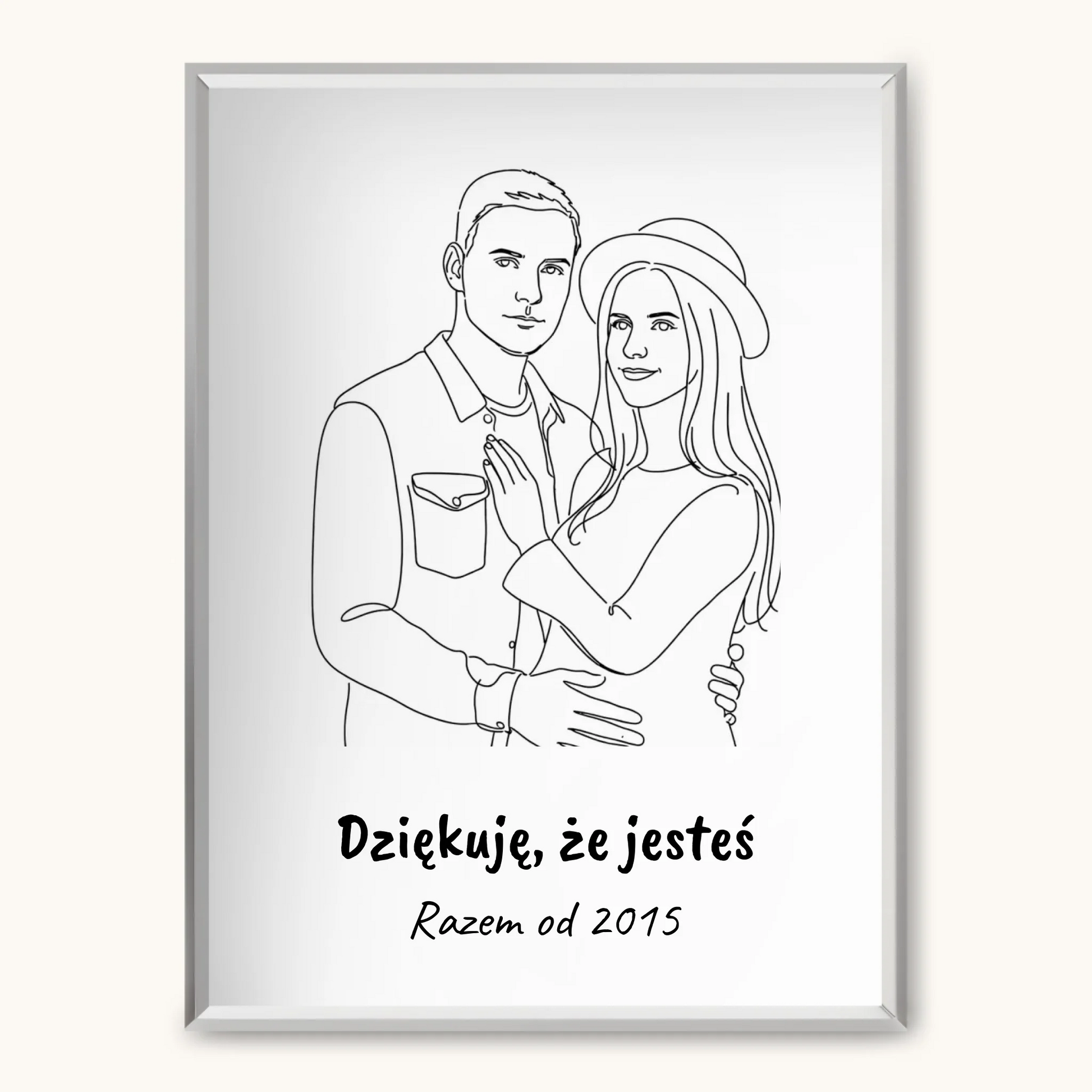 TAPANDA.PL RAMKA A3 GŁOWNE ZDJĘCIE SREBRNA CIENKA RAMKA
