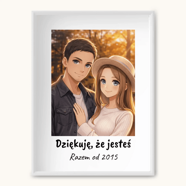 ANIME Obraz AI z ramką i podpisem - TaPanda.pl