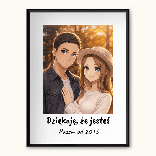 ANIME Obraz AI z ramką i podpisem - TaPanda.pl