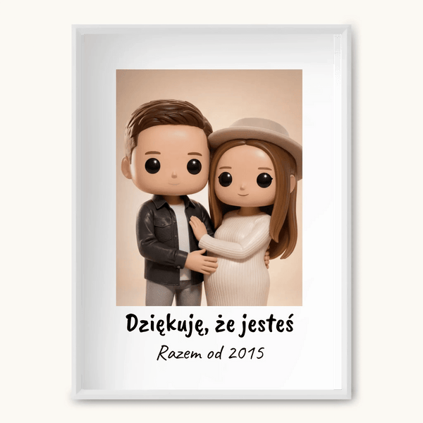 FIGURKA Obraz AI z ramką i podpisem - TaPanda.pl