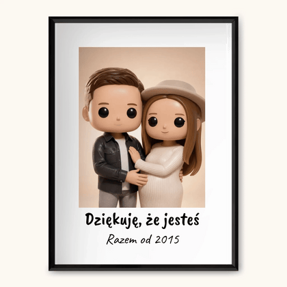 FIGURKA Obraz AI z ramką i podpisem - TaPanda.pl