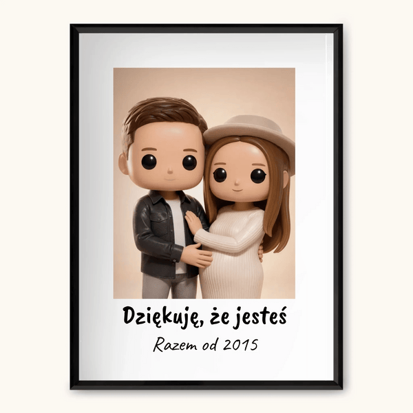 FIGURKA Obraz AI z ramką i podpisem - TaPanda.pl