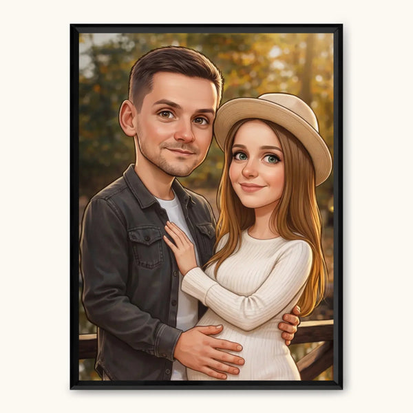 KARYKATURA Obraz AI z ramką - TaPanda.pl