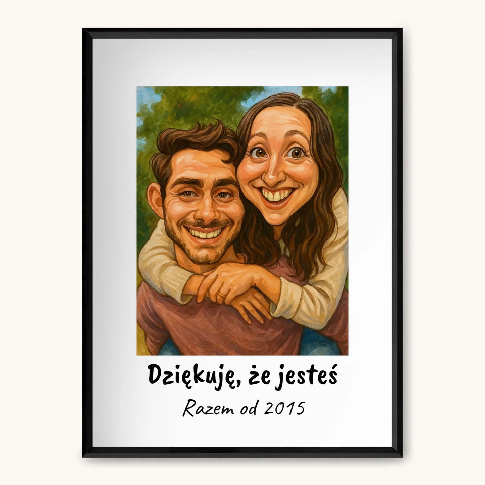 KARYKATURA Z PODPISEM