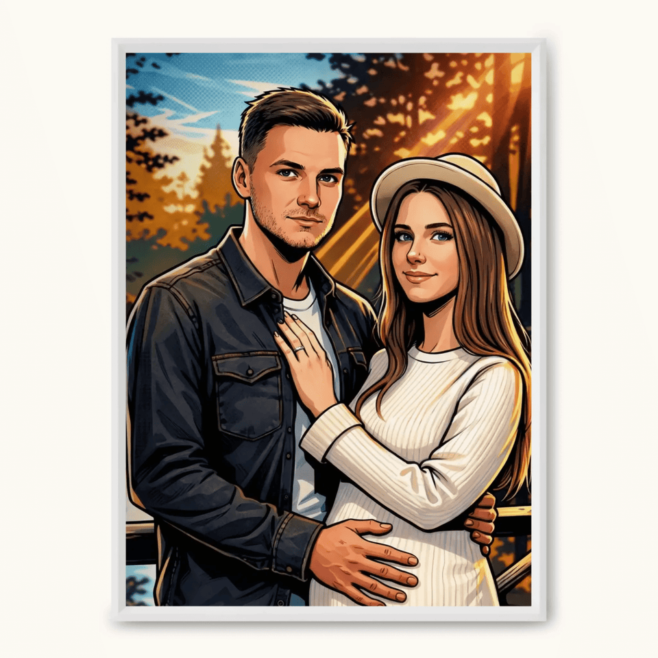 KOMIKS Obraz AI z ramką