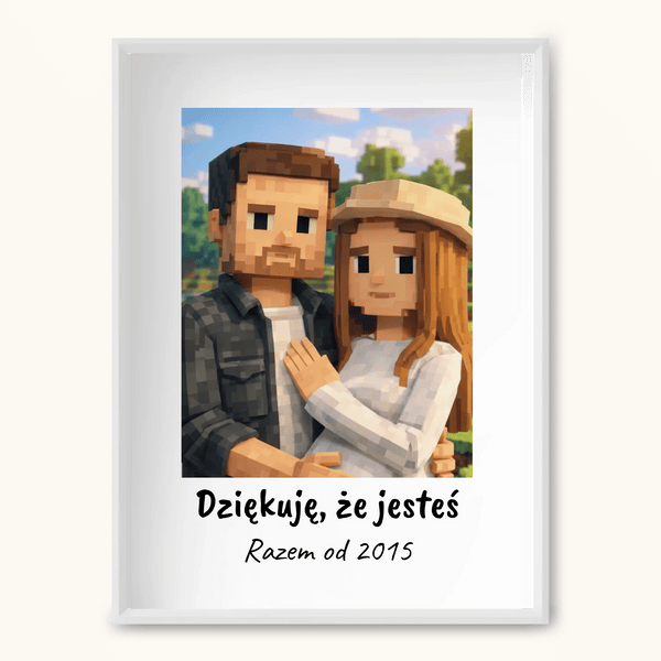 PIKSEL Obraz AI z ramką i podpisem - TaPanda.pl