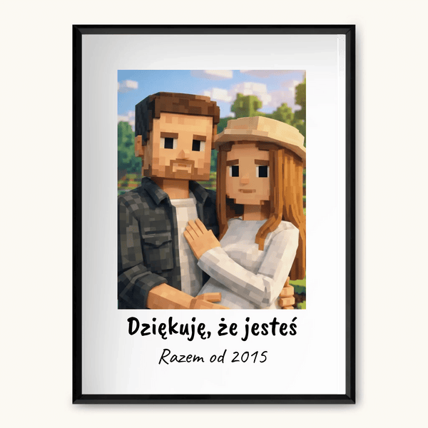 PIKSEL Obraz AI z ramką i podpisem - TaPanda.pl