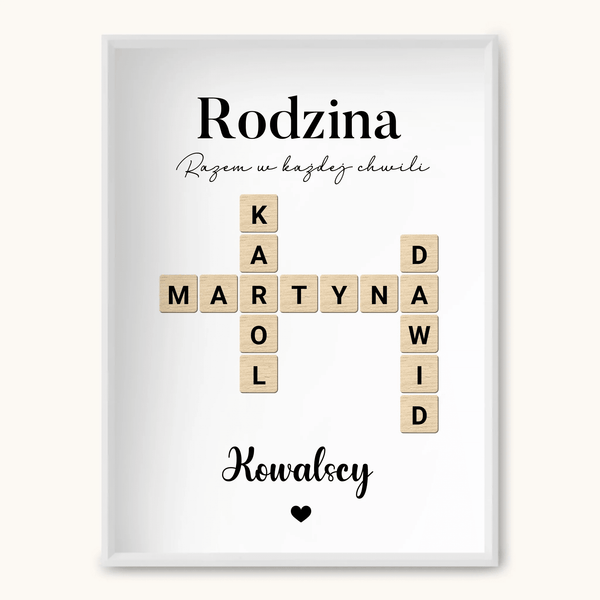 SCRABBLE Z IMIONAMI - TaPanda.pl